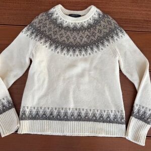 Brooks Brothers Fair Isle Italian Yarn alpaca/wool sweater